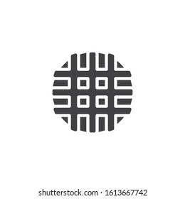 Belgian waffle vector icon. filled flat sign for mobile concept and web design. Waffle biscuit glyph icon. Symbol, logo illustration. Vector graphics