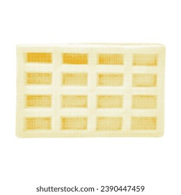 Wafflel belga, de círculos de diferentes tamaños sobre fondo blanco