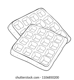 belgian waffles, vector illustration