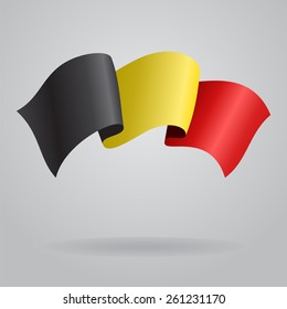 Belgian waving Flag. Vector illustration Eps 8.