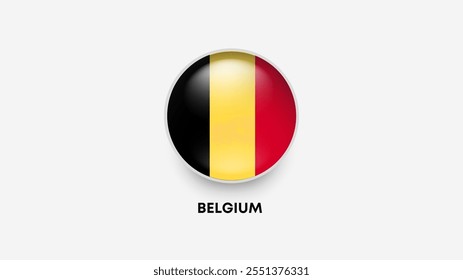 belgium 3d flag vector illustrator