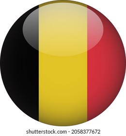 Belgium 3D Rounded Country Flag Icon