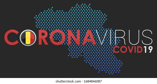 Belgium Banner Virus Background. Medical Coronavirus Infographics. Editable Template Virus Infection.
