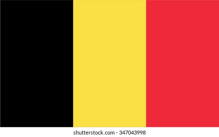 Belgium; Belgian Flag vector image  