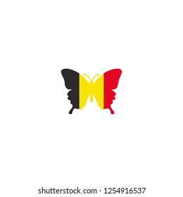 Belgium butterfly graphic element Illustration template design