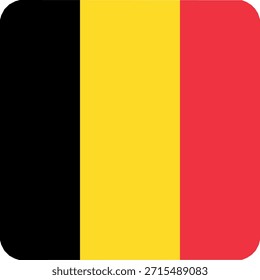 Belgien - Vektor der Kreisflagge. Vektorgrafik der belgischen Nationalflagge mit präzisen Farben auf einfachem Design