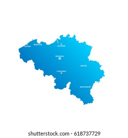 Belgium Cities Map