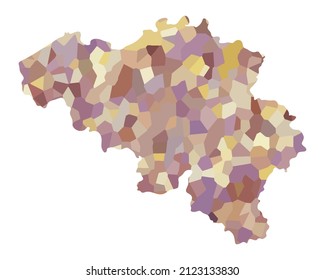 Belgien - farbige Vektorgrafik-Silhouette
