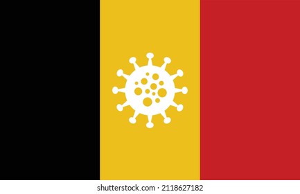Belgium corona virus flag omicron variant covid pandemic
