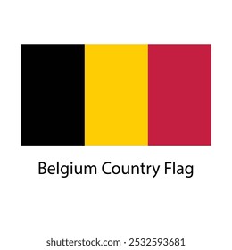 Belgium Country Flag hand drawing illustration vector based drawing