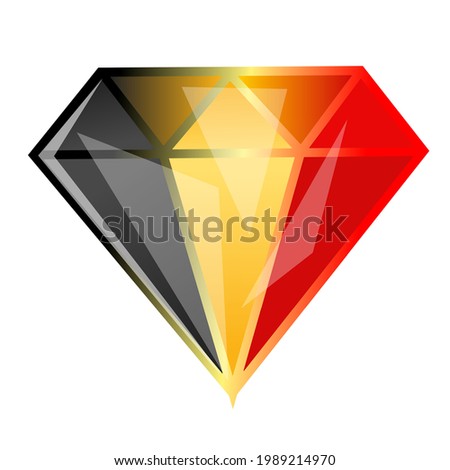 Belgium country flag vector in diamond shape