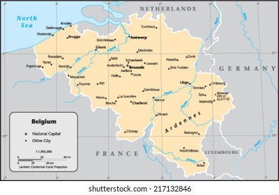 Belgium Country Map