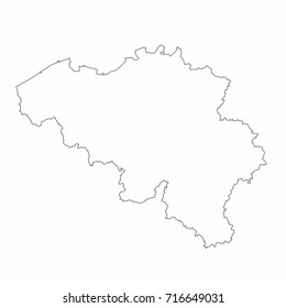 Belgium country map outline vector