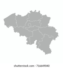 Belgium country map outline vector