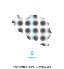 Belgium doted map desgin vector 