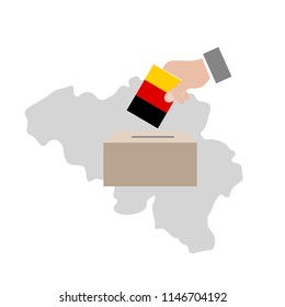 Belgium Elections Vote Box Vector Work