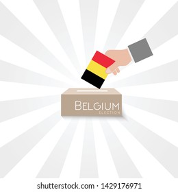 Belgium Elections Vote Box Vector