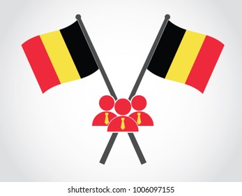 Belgium Emblem Business People