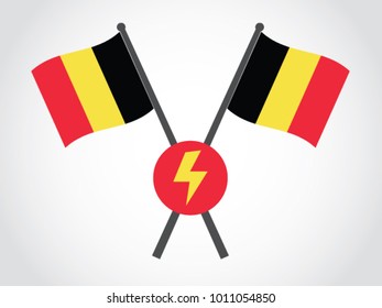 Belgium Emblem Electricity