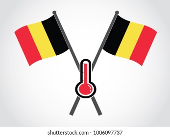 Belgium Emblem Hot Temperature