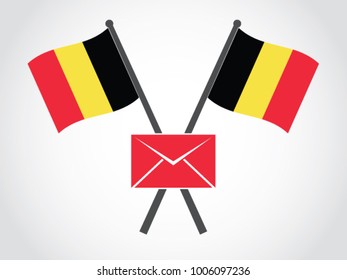 Belgium Emblem Mail