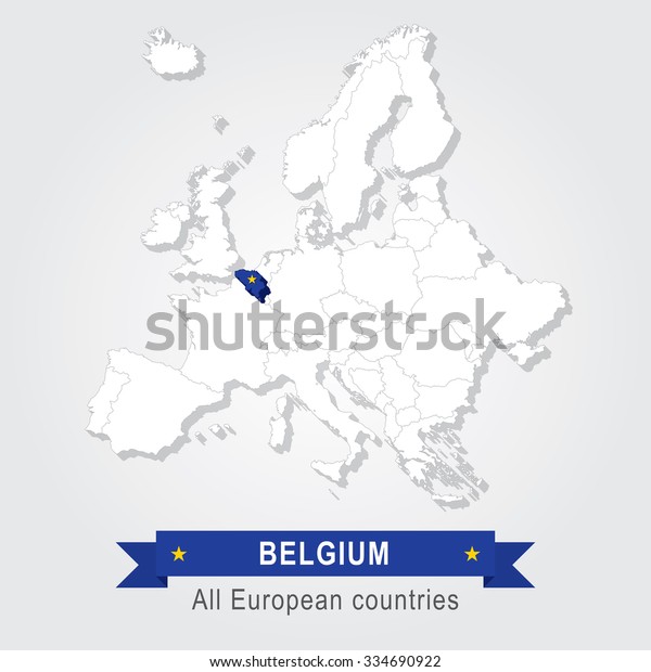 Belgium Europe Administrative Map 600w 334690922 