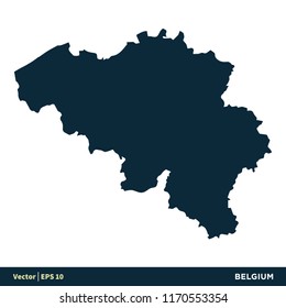 Belgium - Europe Countries Map Vector Icon Template Illustration Design. Vector EPS 10.