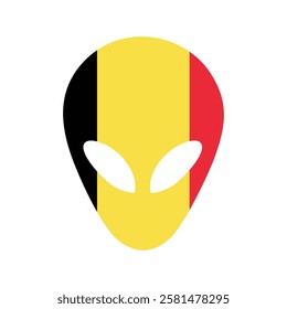 Belgium face mask flag icon