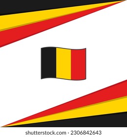 Belgium Flag Abstract Background Design Template. Belgium Independence Day Banner Social Media Post. Belgium Design
