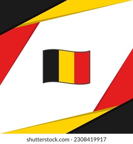 Belgium Flag Abstract Background Design Template. Belgium Independence Day Banner Social Media Post. Belgium