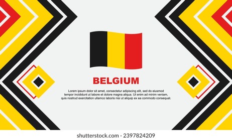 Belgien Vorlage für abstrakte Hintergrunddesigns der Flagge. Belgien Independence Day Banner-Vektorgrafik. Belgien Design