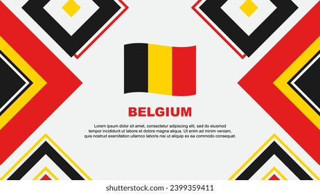Belgium Flag Abstract Background Design Template. Belgium Independence Day Banner Wallpaper Vector Illustration. Belgium Independence Day
