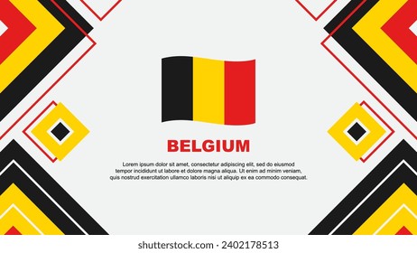 Belgium Flag Abstract Background Design Template. Belgium Independence Day Banner Wallpaper Vector Illustration. Belgium Background