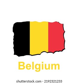 BELGIUM FLAG, ATTRACTIVE AND UNIQUE VECTOR