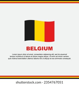 Belgium Flag Background Design Template. Belgium Independence Day Banner Social Media Post. Belgium Design