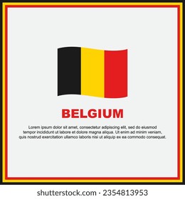 Belgium Flag Background Design Template. Belgium Independence Day Banner Social Media Post. Belgium Banner