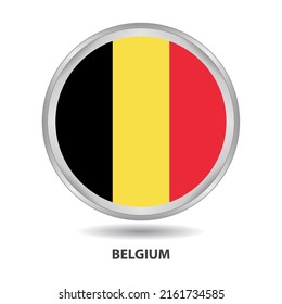 Belgium  flag badge icon, button, vector series