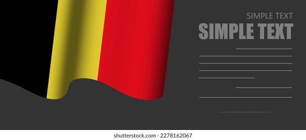 belgium flag banner rectangle background,belgium dark mode black tone wallpaper,website banner belgium black and white tone with grey text.