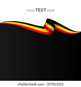 Belgium Flag Banner Vector Silhouette