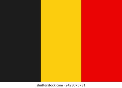 Belgium flag. BE national goverment symbol. Vector