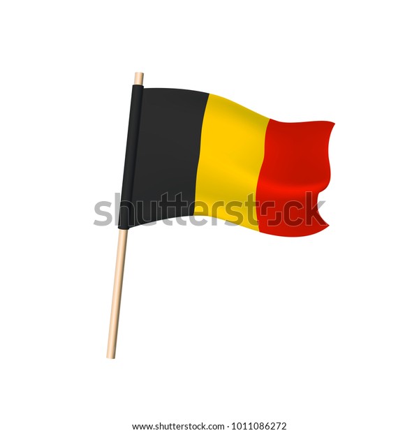 Belgium Flag Black Yellow Red Vertical Stock Vector Royalty Free