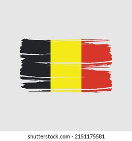 Belgium Flag Brush. National Flag