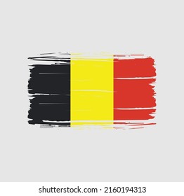 Belgium Flag Brush. National Flag