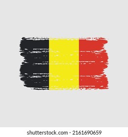 Belgium Flag Brush. National Flag