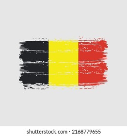 Belgium Flag Brush. National Flag