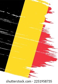 Belgium  flag with brush paint textured isolated  on png or transparent background,Symbol Belgium,template for banner,advertising ,promote, design,vector,top  win sport country
