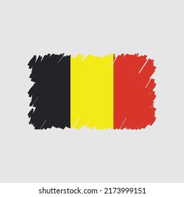 Belgium Flag Brush Strokes. National Flag