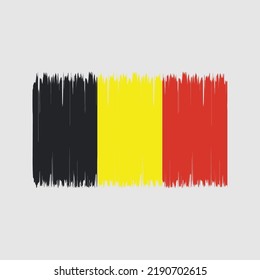 Belgium Flag Brush Strokes. National Flag