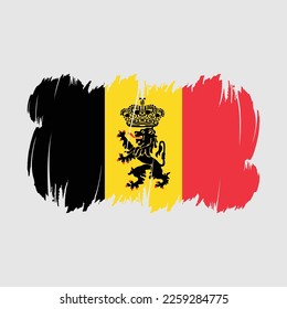 Belgium Flag Brush Strokes Vector