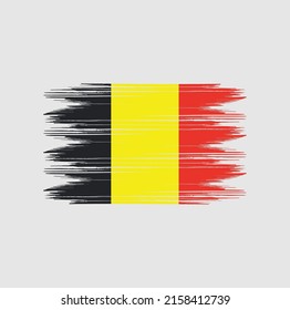 Belgium Flag Brush Vector Illustration